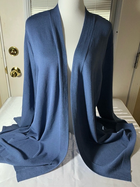 Jones New York Sweaters - Jones New York Lightweight Open Front Cardigan Blue Size 2X